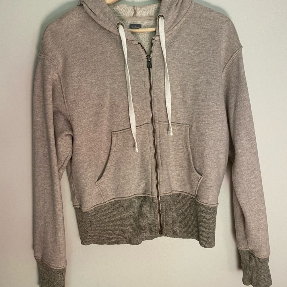 Aerie cropped zip up w/ hood